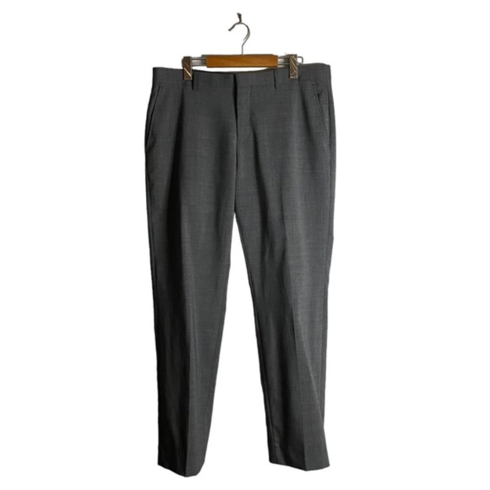 Le Chateau Women's Gray Wool Blend Straight Leg Pants
